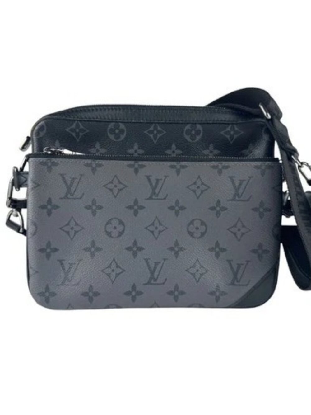 Auth LOUIS VUITTON Monogram Eclipse Trio Messenger Shoulder Bag M69443 - z9632 - Picture 1 of 11